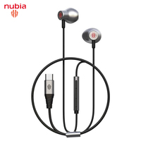 100% Original ZTE Nubia RedMagic Gaming Earphone Type-C / 3.5mm Earbuds Earphone Red Magic Wired Headset For RedMagic 5G 5S