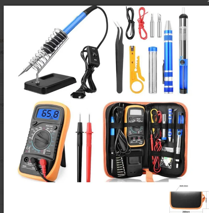 Electric soldering iron multimeter set welding kit 220V110V60W adjustable soldering iron kit