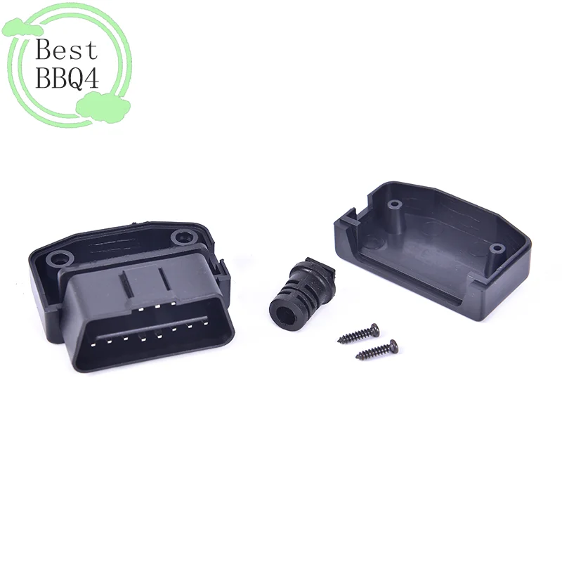 (BBQ4)Universal OBD 16 Pin Male Auto Car Connector Cable Wire Sockets Connector Plug With Shell And Screw