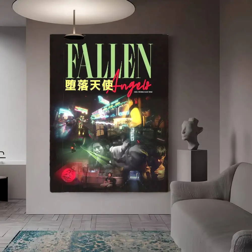 Retro Fallen Angels 1995 Leinwand-Wandkunst-Poster, ungerahmte Leinwand-Wandkunstdrucke für Wohnzimmer- und Schlafzimmerdekorationen – Detail 6