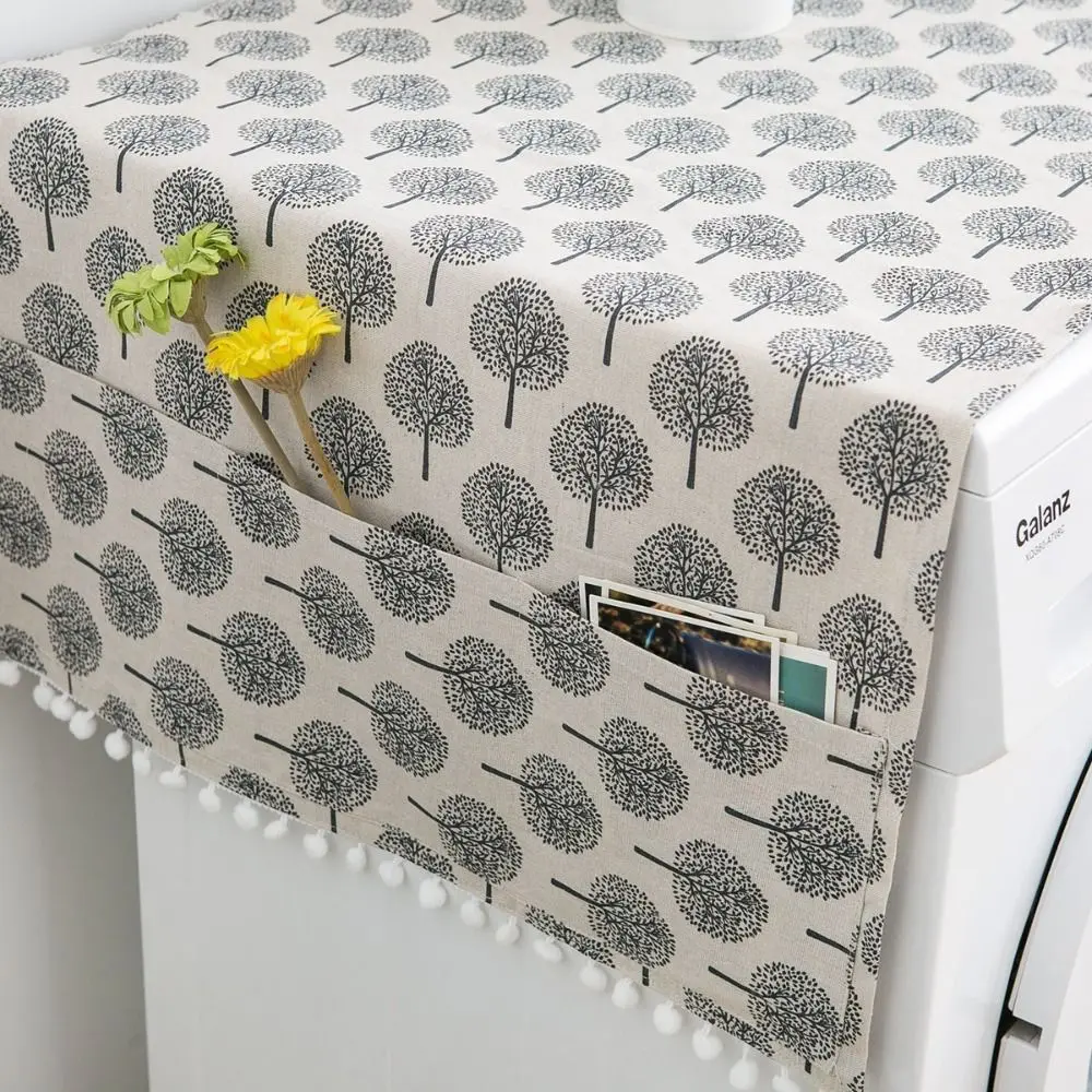 Nordic Microwave Dust Cover Green Leaf Tropical Plant Floral Oven Dust Cover Multi-functional Dustproof