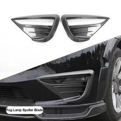 Per Tesla Model Y fendinebbia Spoiler Blade Trim Cover protettiva Woof Tooth Wind Knife ABS decorazione Sticker accessori per auto