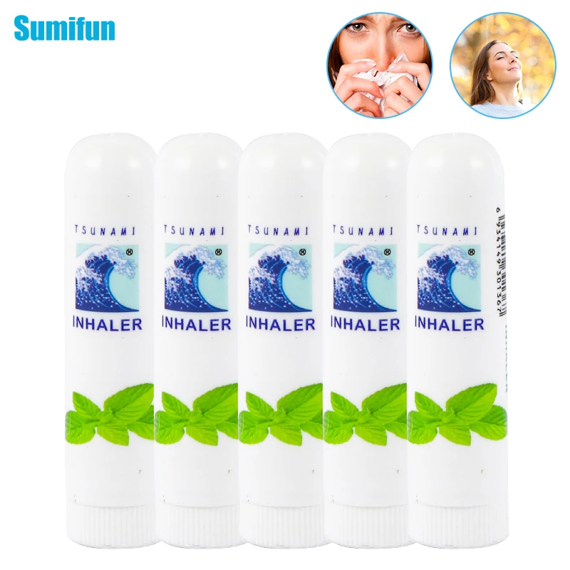 

1/3/5pcs Thailand Original Mint Nasal Inhaler Rhinitis Sinusitis Cold Stuffy Nose Mint Cream Motion Sickness Refreshing Plaster