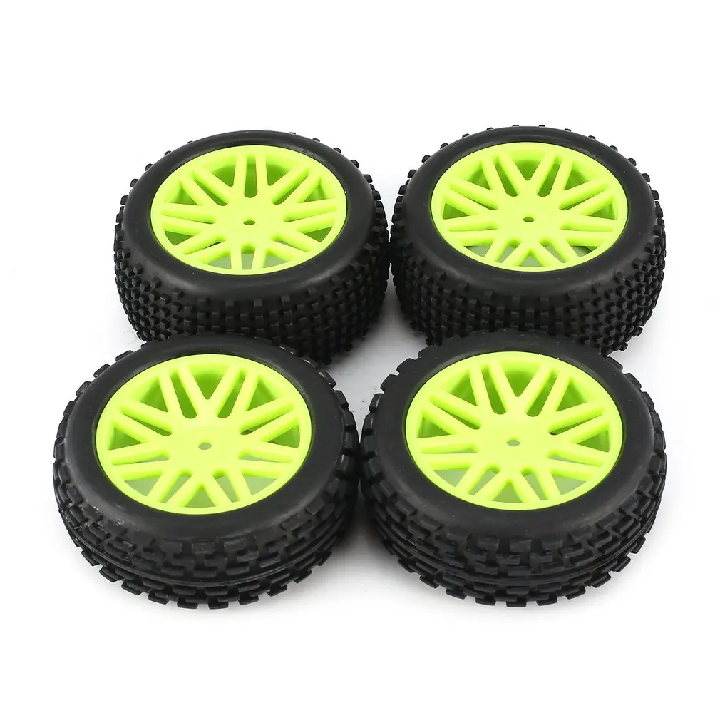 YSIDO 4Pcs 1/10 1/12 Off Road Tires Wheel Rims 12mm Hex for HSP 94177 Tamiya Traxxas Wltoys 144001 124017 124016 RC Buggy Car