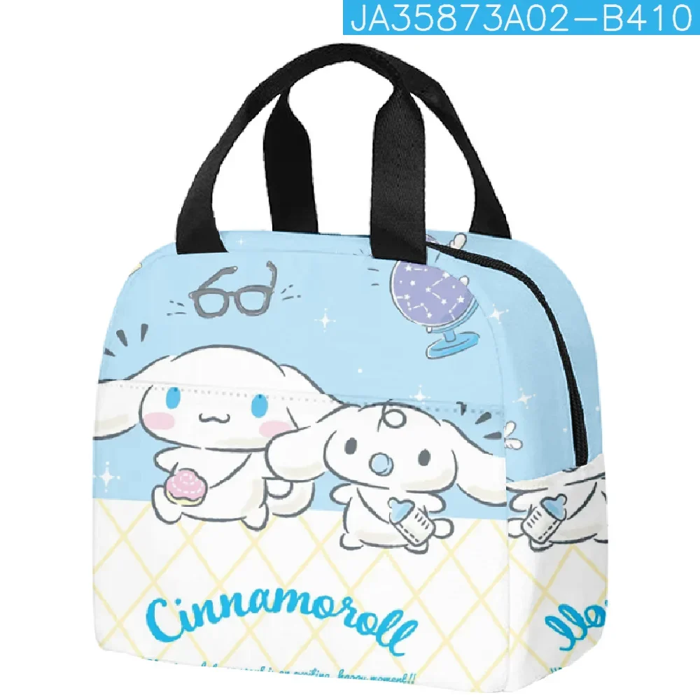 Sanrios Cinnamoroll Kuromi Mymelody Cartoon Insulated Thermal Portable Bags kawaii Anime lunch Picnic Dinner Cooler food Handbag