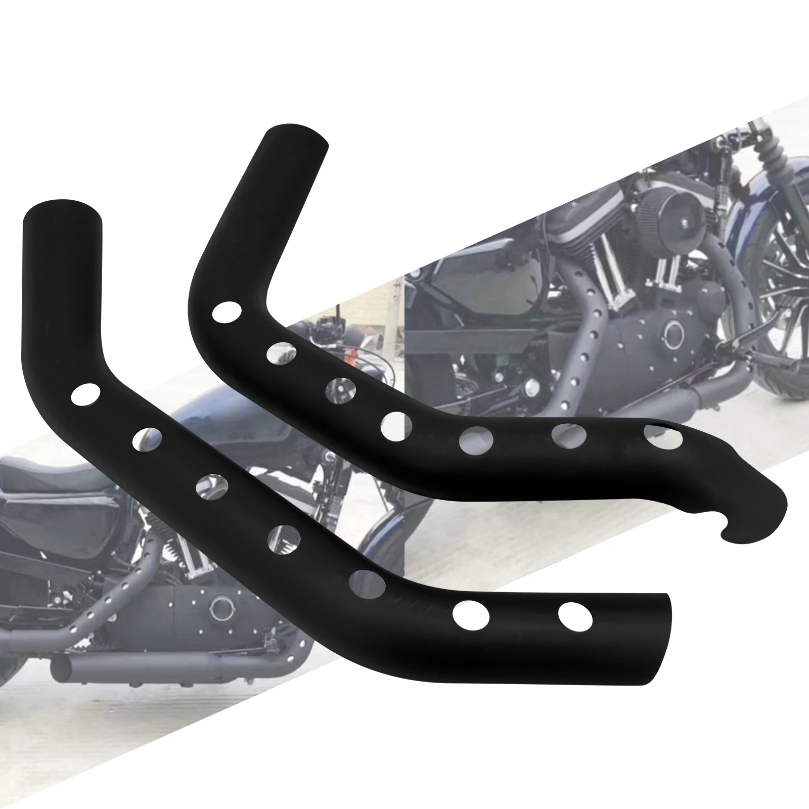 

Крышка выхлопной трубы, защита глушителя, теплозащитный экран, защита от ожогов, 2 шт., для Harley Sportster XL883 1200 48 04-23