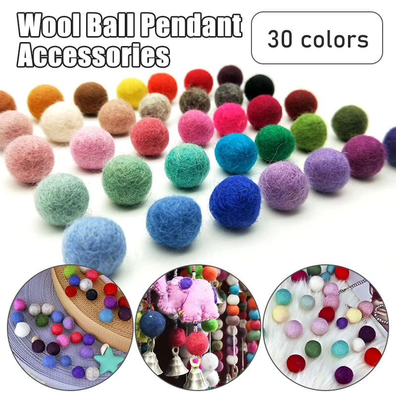 

10/30pcs 2cm Wool Felt Balls Round Felt Pom Poms Mixed Color Wholesale 30 Colors Kids Toys Xmas Decor DIY Sewing Craft Supplies