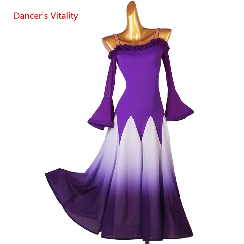 Modern Dance Clothes Dress Waltz Performance Skirt High-End Custom Dance Clothing Ballroom Dance Clothes Dresses Dance Wear