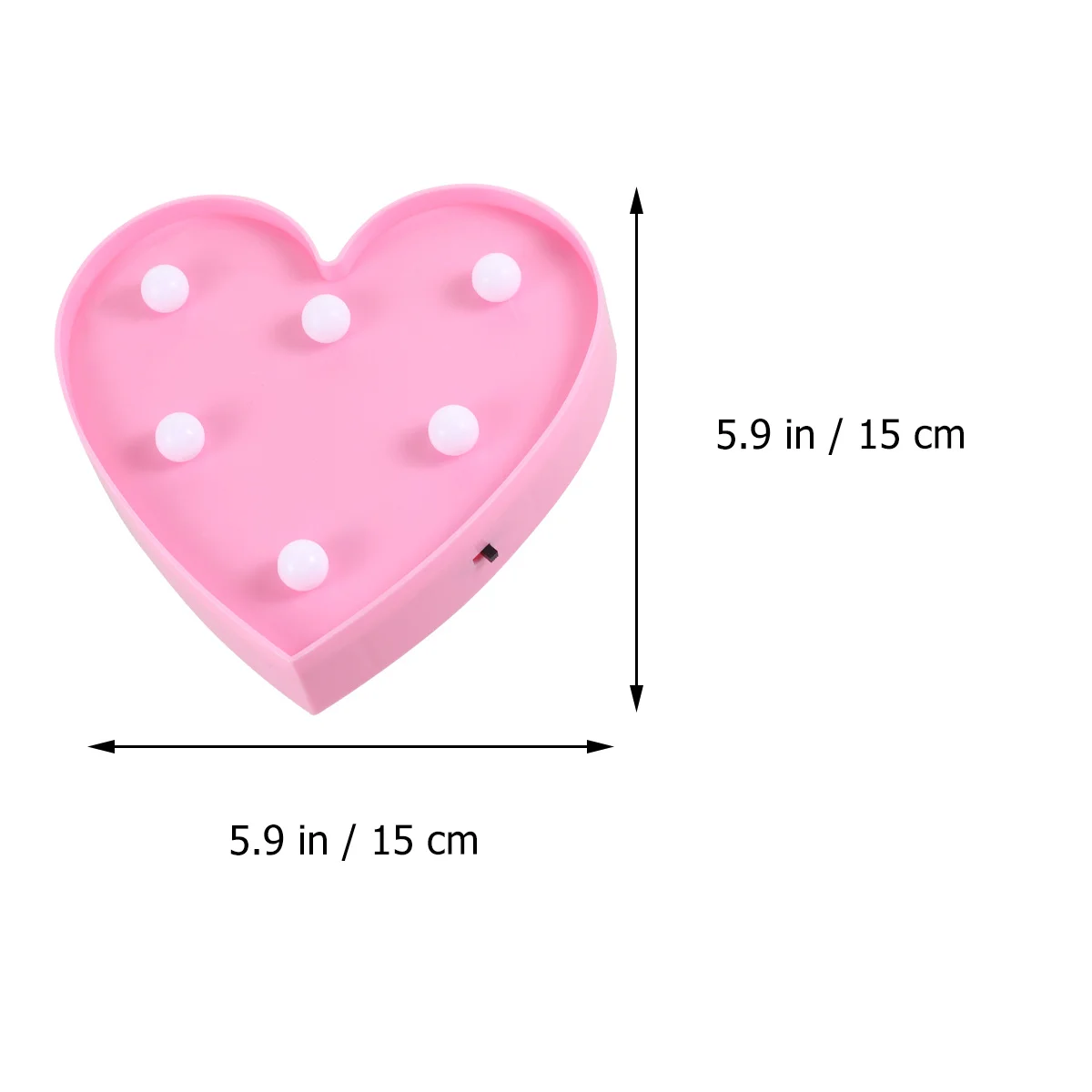 2 قطعة مصباح على شكل قلب وردي Led ضوء الليل لعيد الحب الإضاءة الزخرفية الإبداعية مصباح النيون المحمولة غرفة نوم المعيشة #4