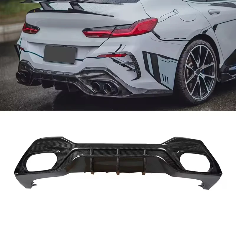 

Car Carbon Fiber Fibre Rear Bumper Diffuser Lip for BMW 8 Series G16 840 2019-2023 DL-BW1013-43 Ture Factory Fitment