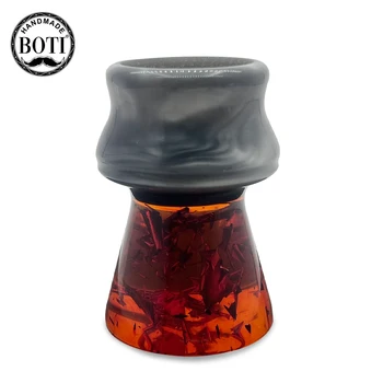 Boti 브러시 핸들 대리석 메이플 리프 수지 수제 면도 도구 남성용 습식 면도, 면도기 포함