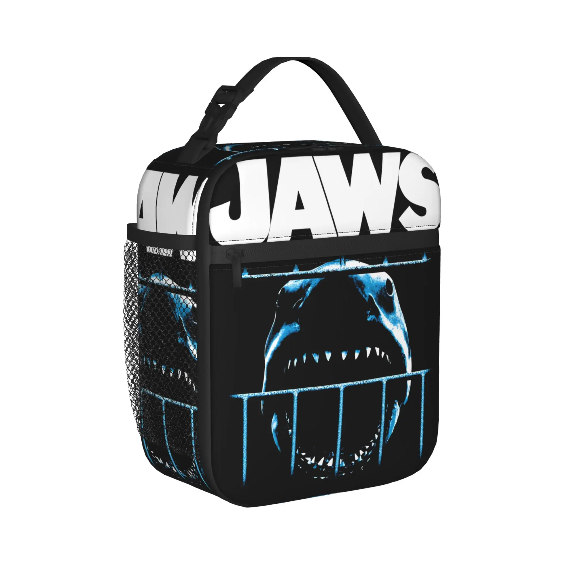 Jaws Movie shark Lunch Bag For Child  Outdoor Picnic Print Lunch Box Aesthetic Oxford Thermal Tote Handbags