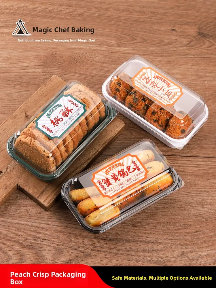 Caja de embalaje para repostería estilo chino, para pastel enrollado, pan de carne, repostería occidental pequeña, snack dulce de taro y pastel de esposa