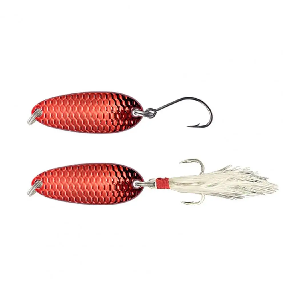 

Angling Baits 5Pcs Great with Feather Sinking Saltwater Freshwater Treble Hook Baits for Fishing Lovers