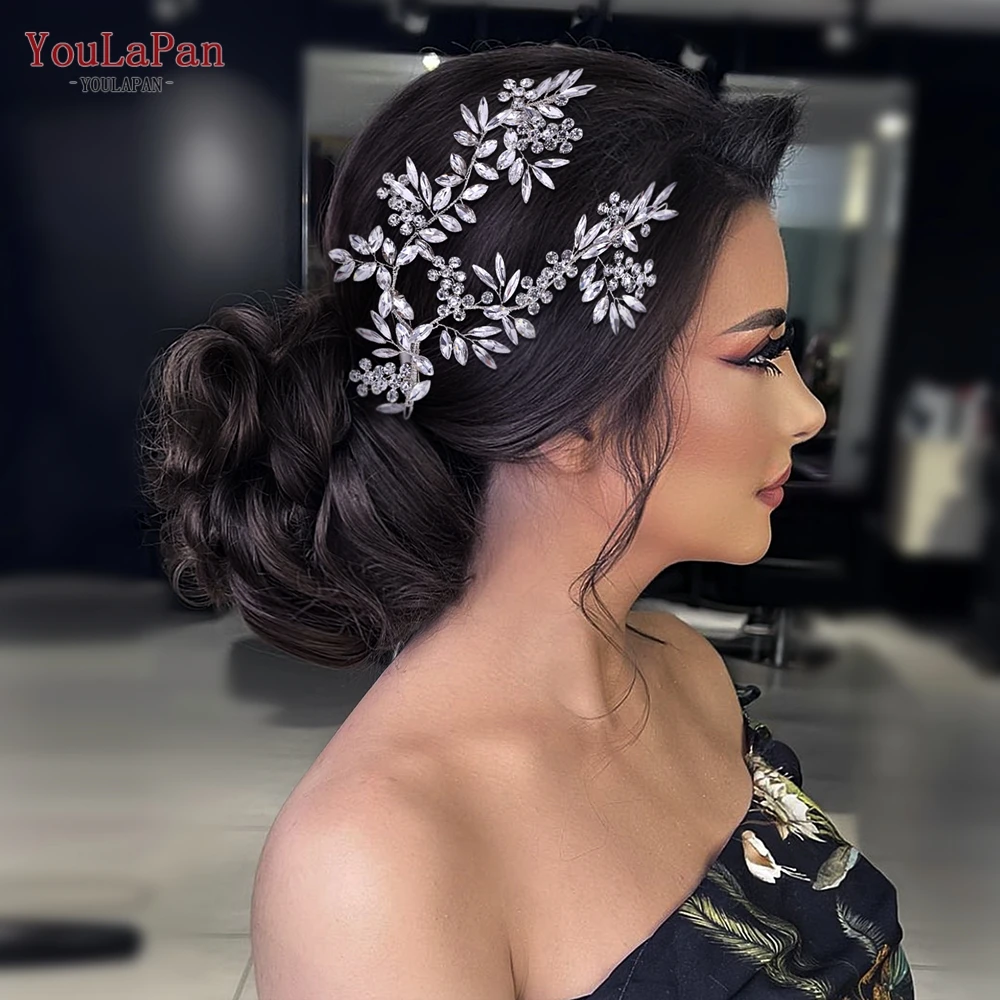 

YouLaPan Bridal Rhinestone Hairclips Fashion Woman Wedding Hairpiece Handmade Crystal Hair Accessories Bride Headwear HP271