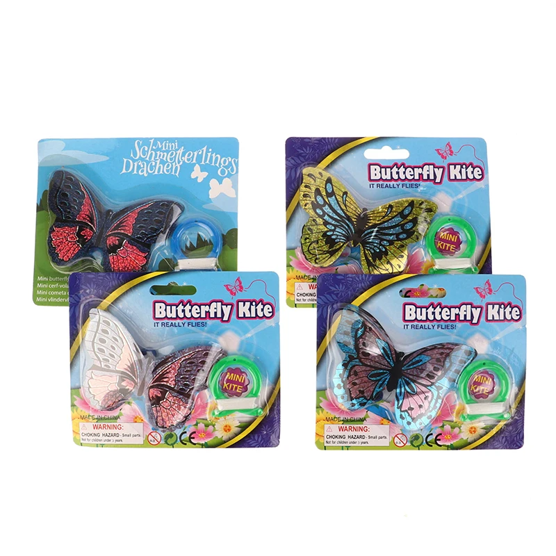 1Pc カラフルな漫画の蝶ポケット凧屋外楽しいスポーツ凧揚げ簡単フライヤー凧親子インタラクティブおもちゃ子供のため
