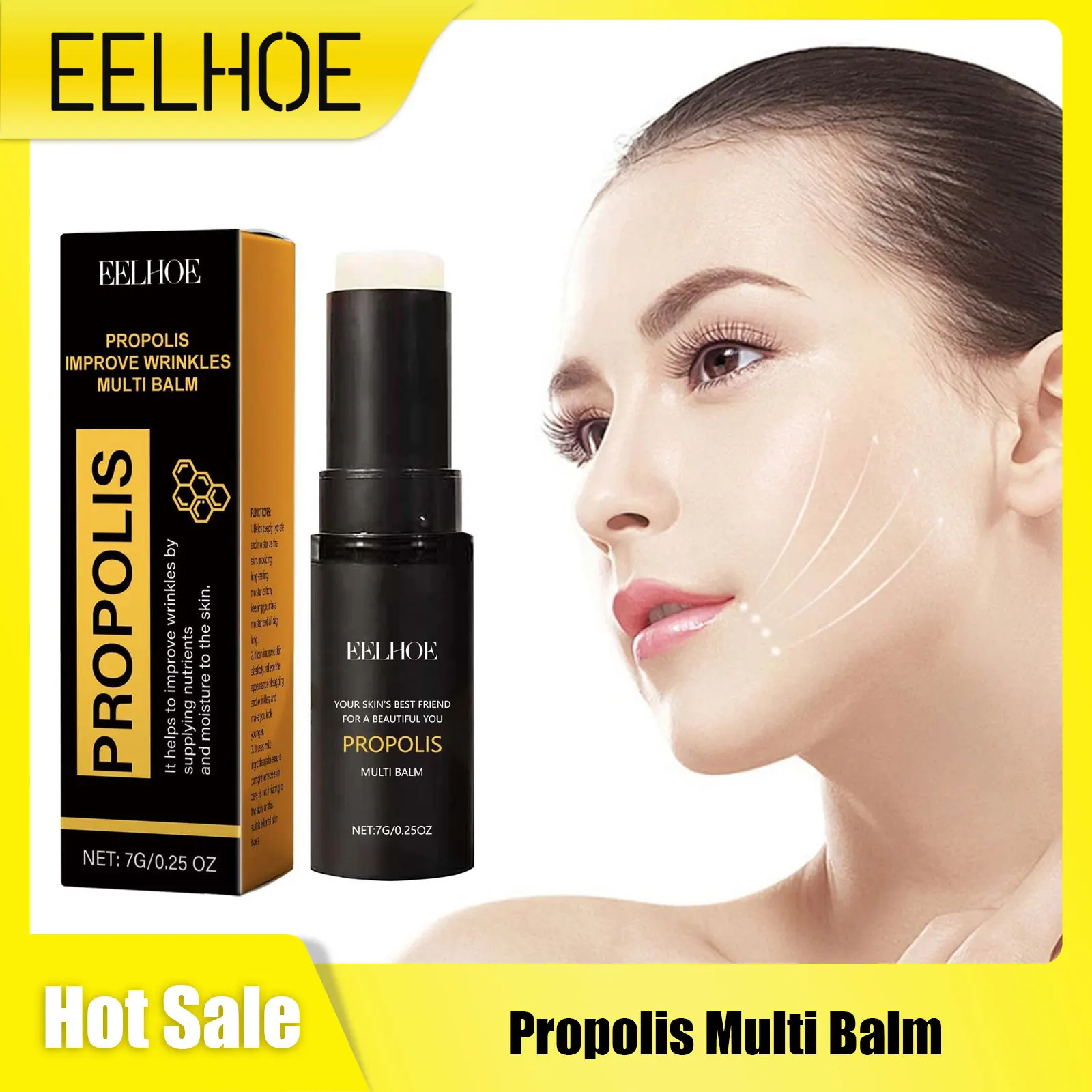 

EELHOE Propolis Moisturizing Balm Face Hydrating Skin Radiance Dull Skin Dryness Brightening Multi Balm Stick Skin Care Products