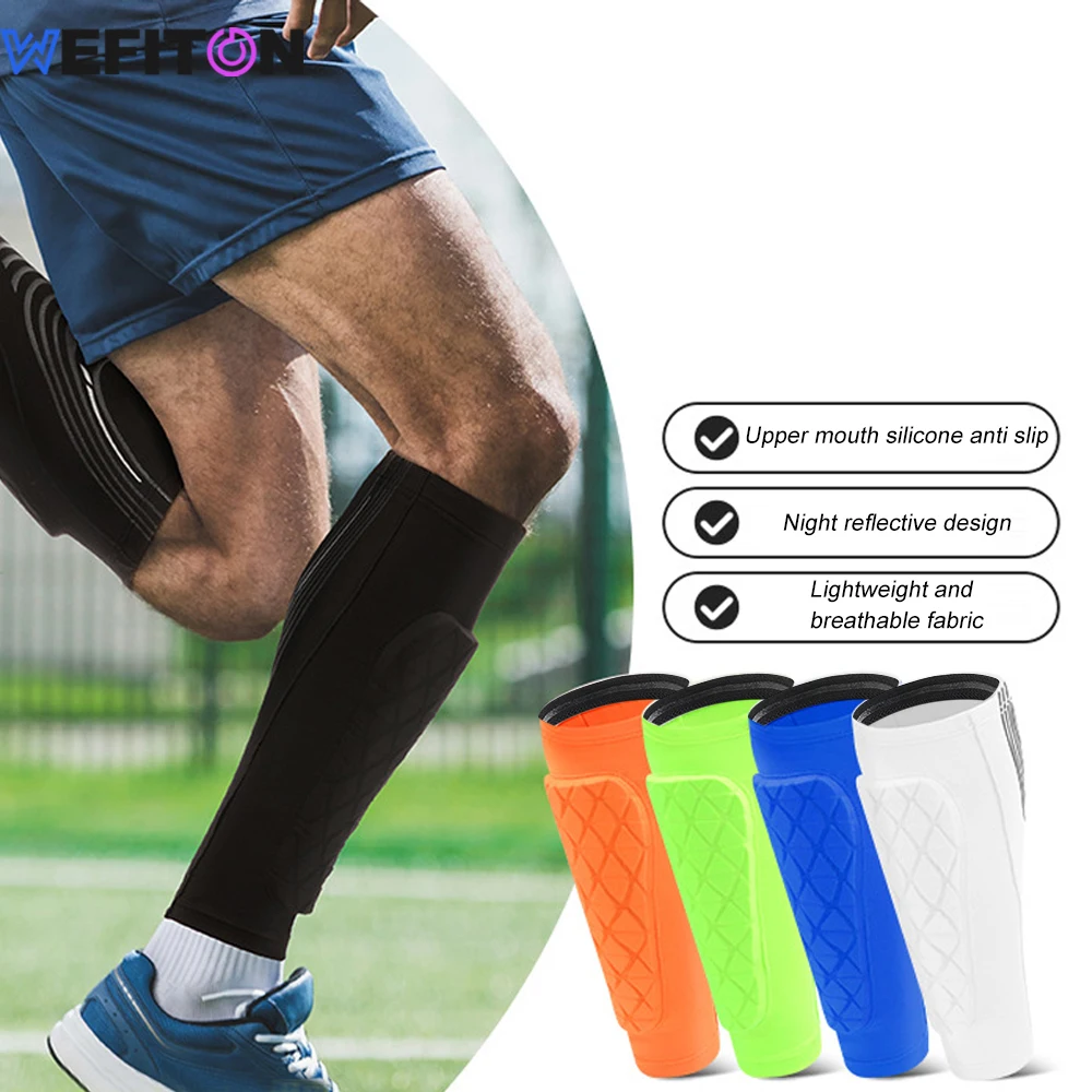 1PCS Soccer Shin Guards for Youth Adult,Calf Compression Sleeve with Honeycomb Pads,Lightweight Calf Protective Gear for Soccer