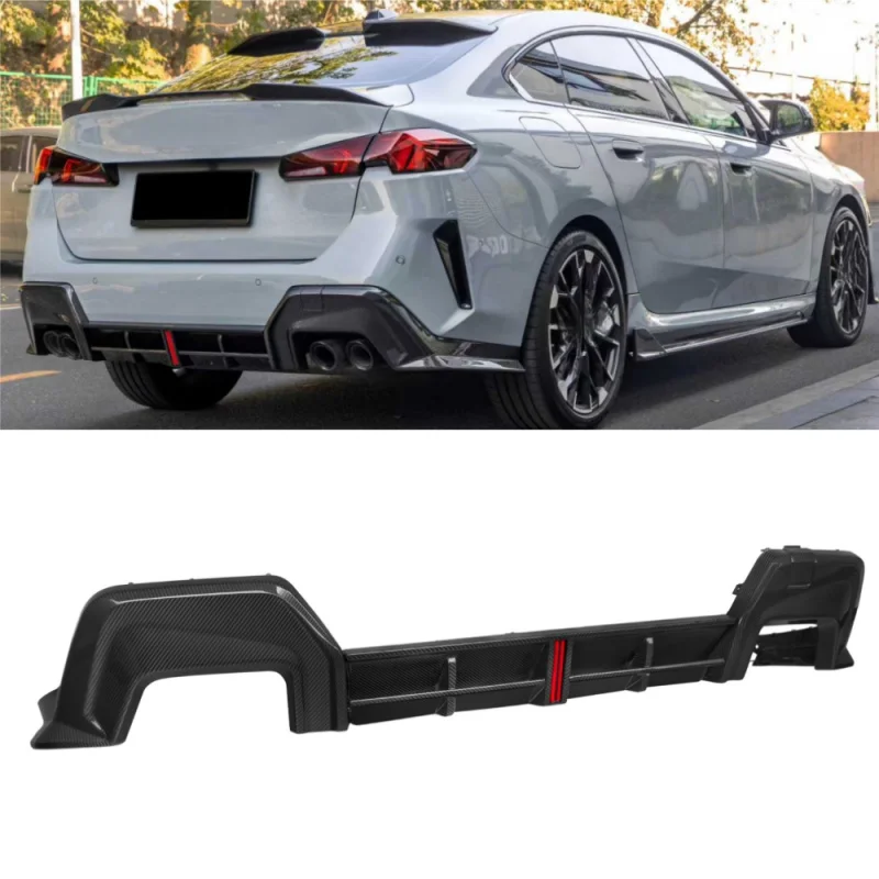 For BMW 2 Series M235 F74 F78 4-Door 2025+ SQ Style Dry Carbon Fiber Rear Bumper Splitters Diffuser