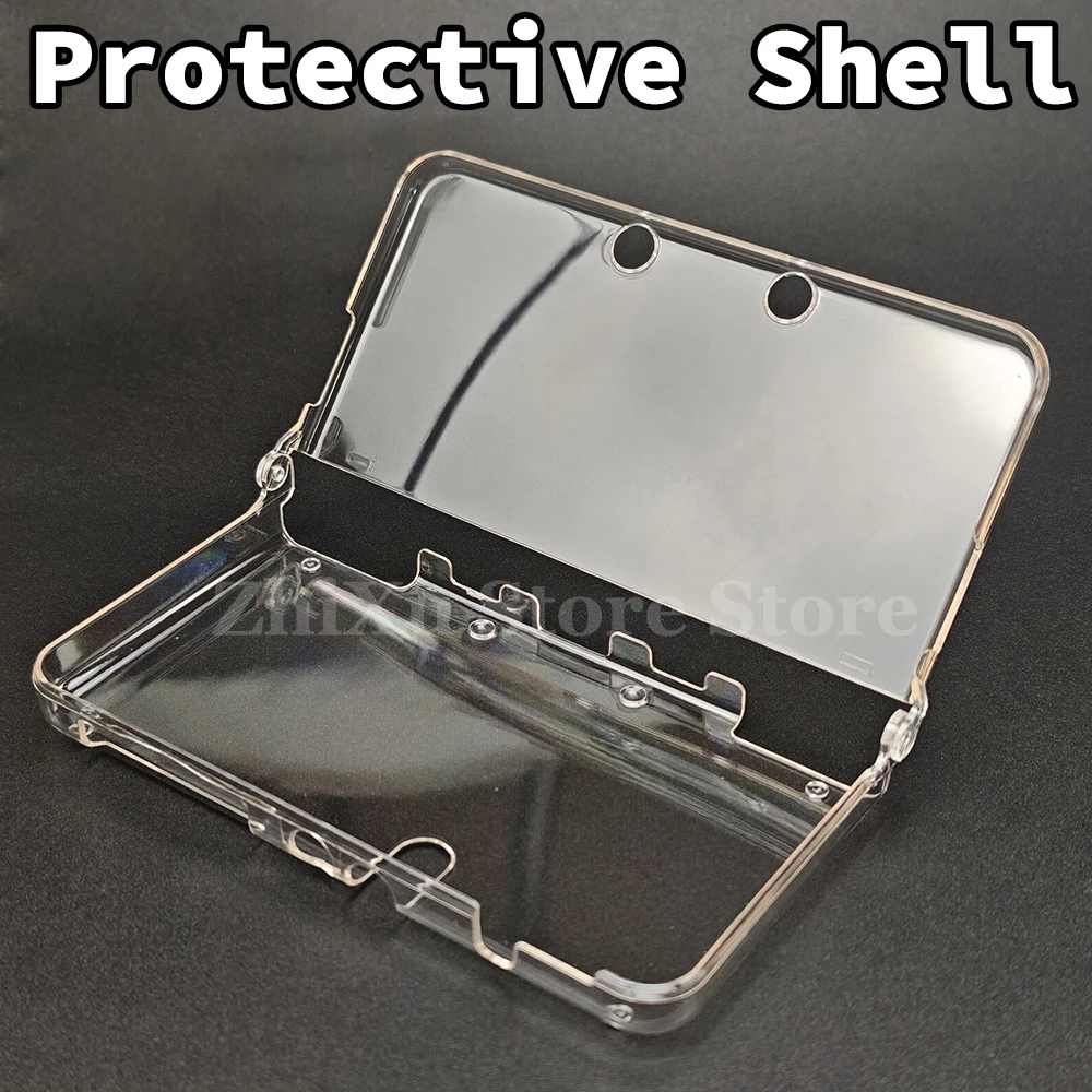 1 Set Plastic Clear Crystal Protective Hard Shell Skin Case Cover For New 3DS Console With Film