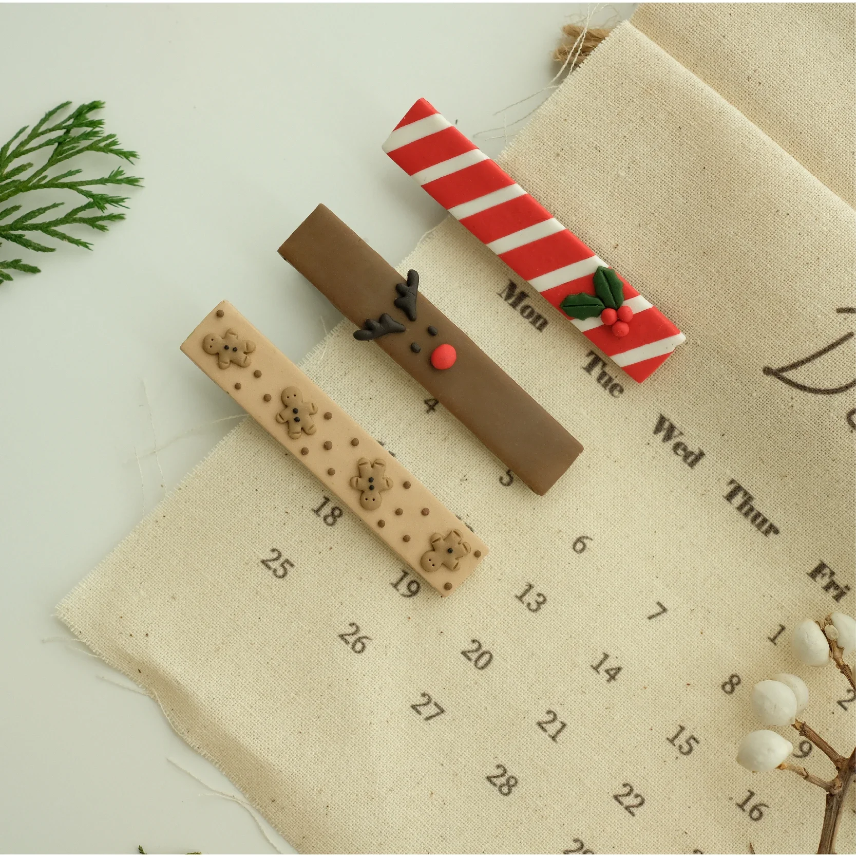 Mini Christmas Style Polymer Clay Cutter Snowman Antlers DIY INS Earring Cutting Die for Earring Jewelry Pendant Making