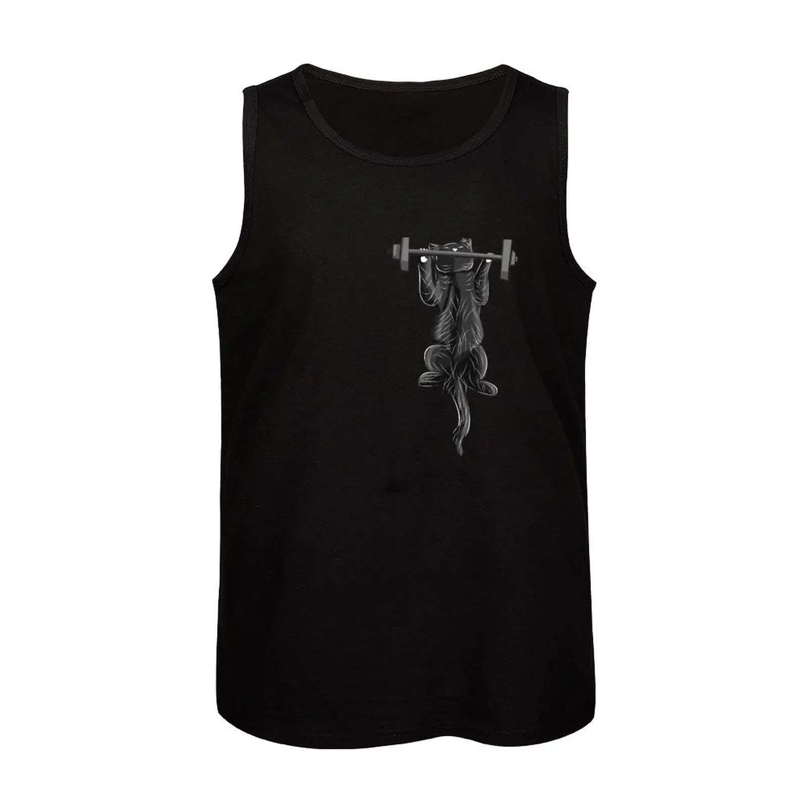 Fitness Cat Tank Top Men gym sportswear running shirt underwear gym wear men training weight vest