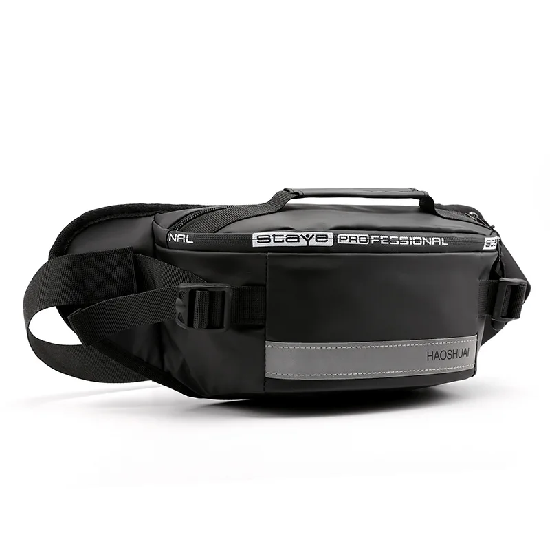 Anti-theft Male Belt Close-Fitting Waist Bags Multi-Functional Hip Bum Reflective Strip Shoulder Bag Men Nylon Fanny Chest Pack