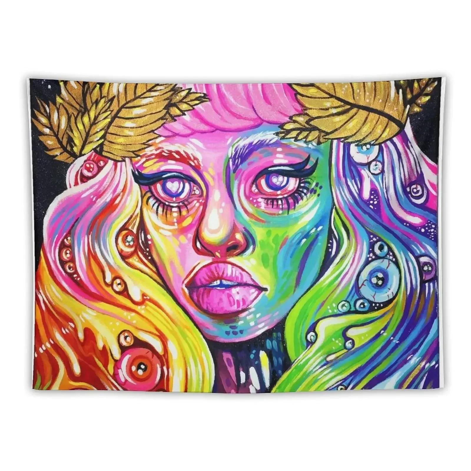 

Rainbow Angel - Acrylic Painting Tapestry Room Decoration Korean Style Room Aesthetic Decor Tapestry