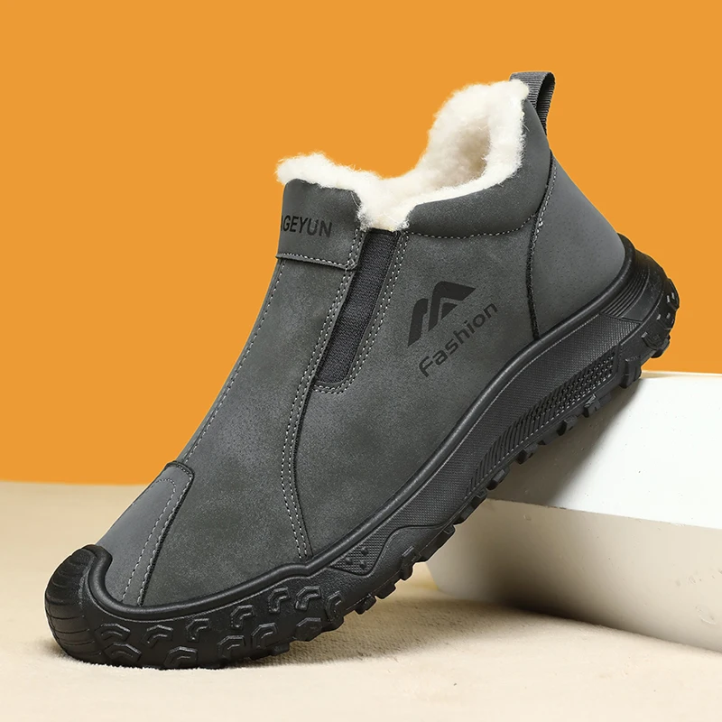 

New Winter Men's Business Casual Shoes, Versatile and Fashionable Shoes in Multiple Colors, Comfortable Commuting Shoes with Added Fleece for Warmth, Men's Dad Shoes