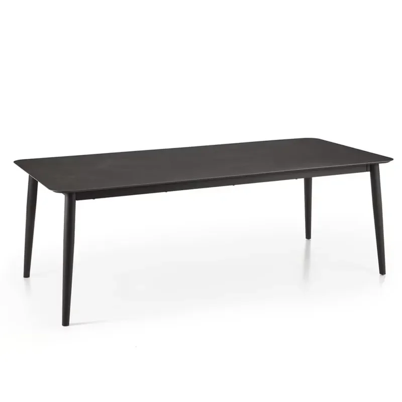 LUXURY ALUMINUM FRAME OUTDOOR DINING TABLE AND CHAIR SET WITH MODERN DESIGN METAL CONSTRUCTION 200KG CAPACITY