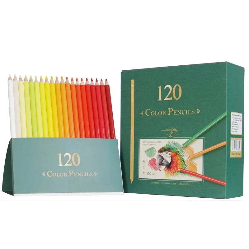 120 Colored Pencils Set Gift Box Professional Manga Artist Oil Based Christmas Coloring Pencils Art Supplies for Artist 유성색연필