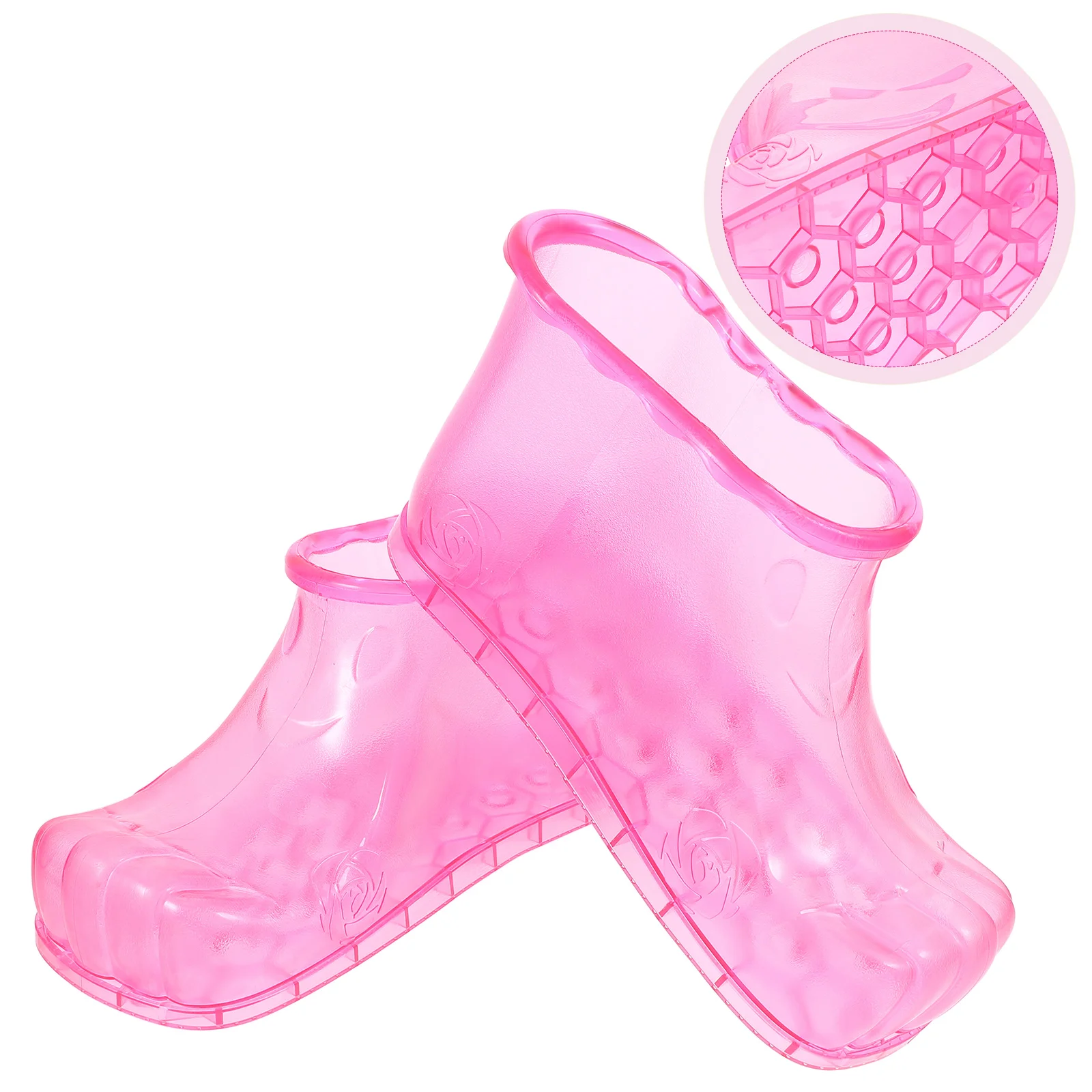 

1Pair Foot Bath Shoes Sturdy Safe PVC Foot Washing Shoes Home Soaking Container Feet Bath Bucket Non Slip Comfortable