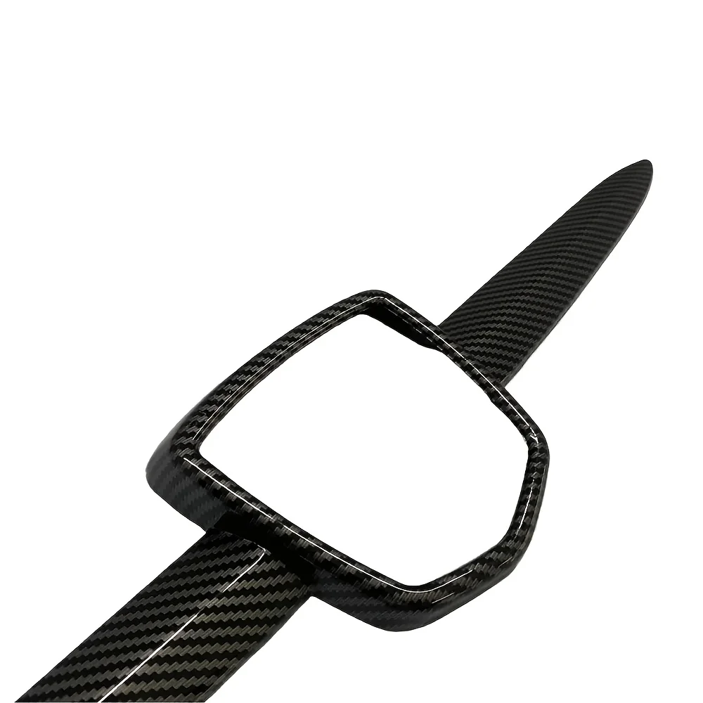 Neue Frontgrill-Emblemabdeckung für Fiat 500 595 695 2008-2024 2008 Glänzend schwarze Carbon-Optik Logo-Abzeichen Grillstreifenabdeckung – Detail 8