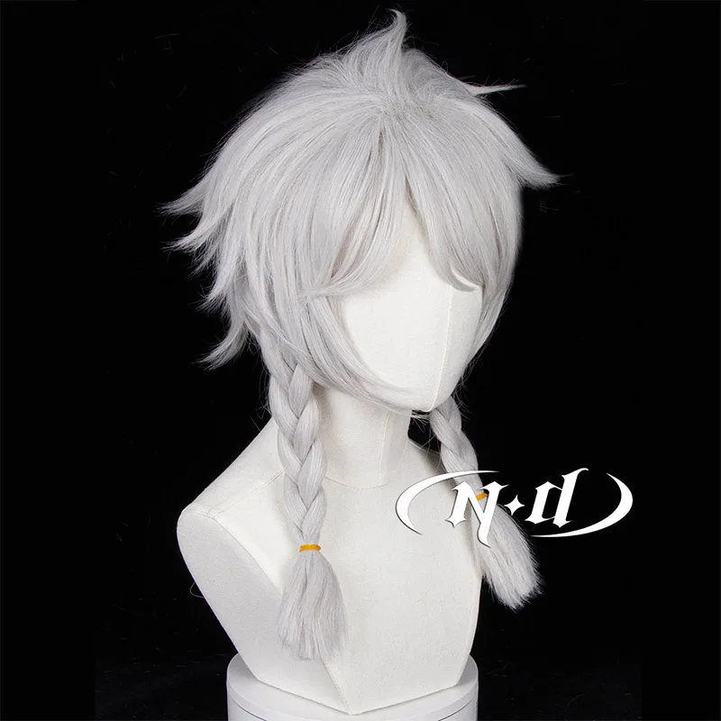 شعر مستعار أبيض تنكري لحفلة الهالوين ، شعر مستعار تأثيري ، حفلات هوية ، هزلية ، إيلي ، صراف الحظ