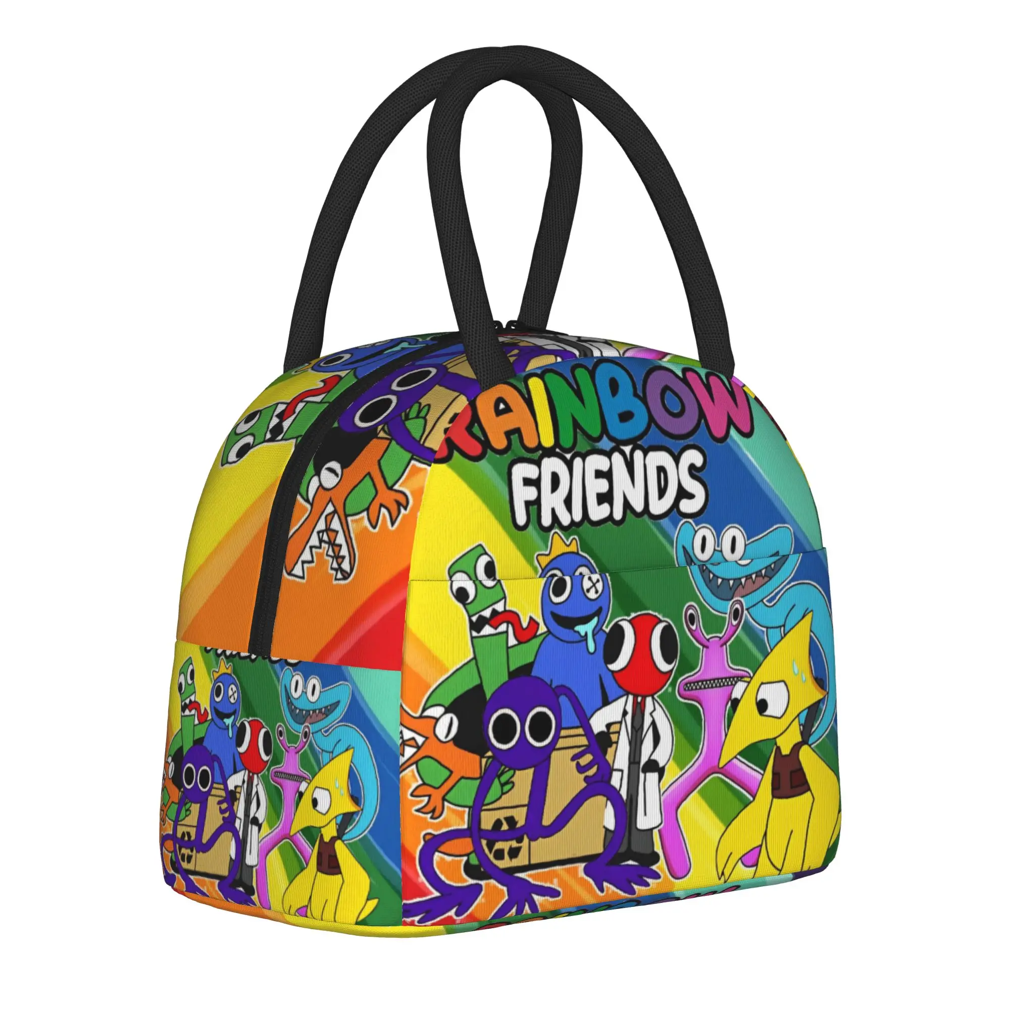 rainbows Cartoon Anime friends Accessories Insulated Lunch Bag For Work  Storage Food Boxes Portable Thermal Cooler Lunch Box