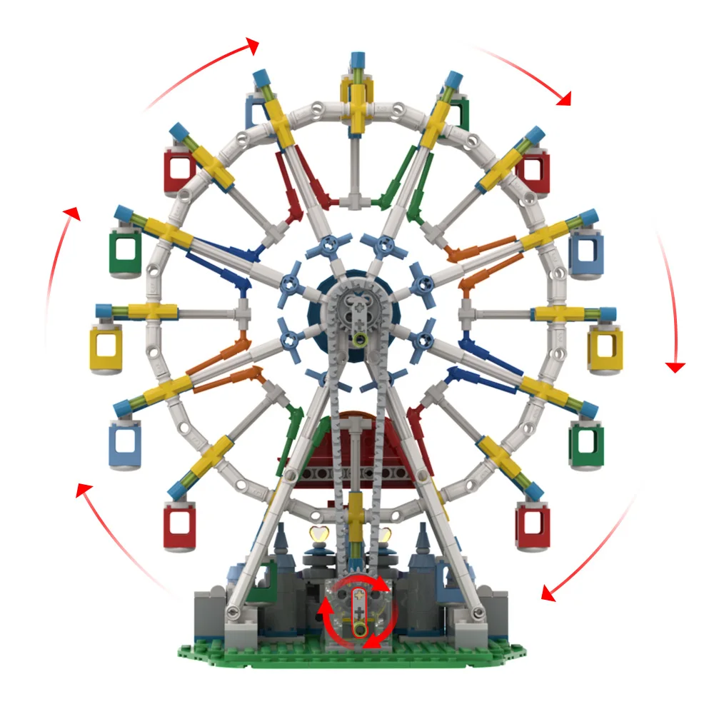 Moc cidade roda gigante blocos de construção modelo parque de diversões roda gigante montagem criativa tijolos brinquedos crianças presentes aniversário