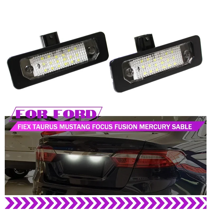 2x bombilla LED Canbus sin Error luz de matrícula para Ford Mustang 2010 2011 2012 2013 2014 para Focus Fusion Flex Taurus