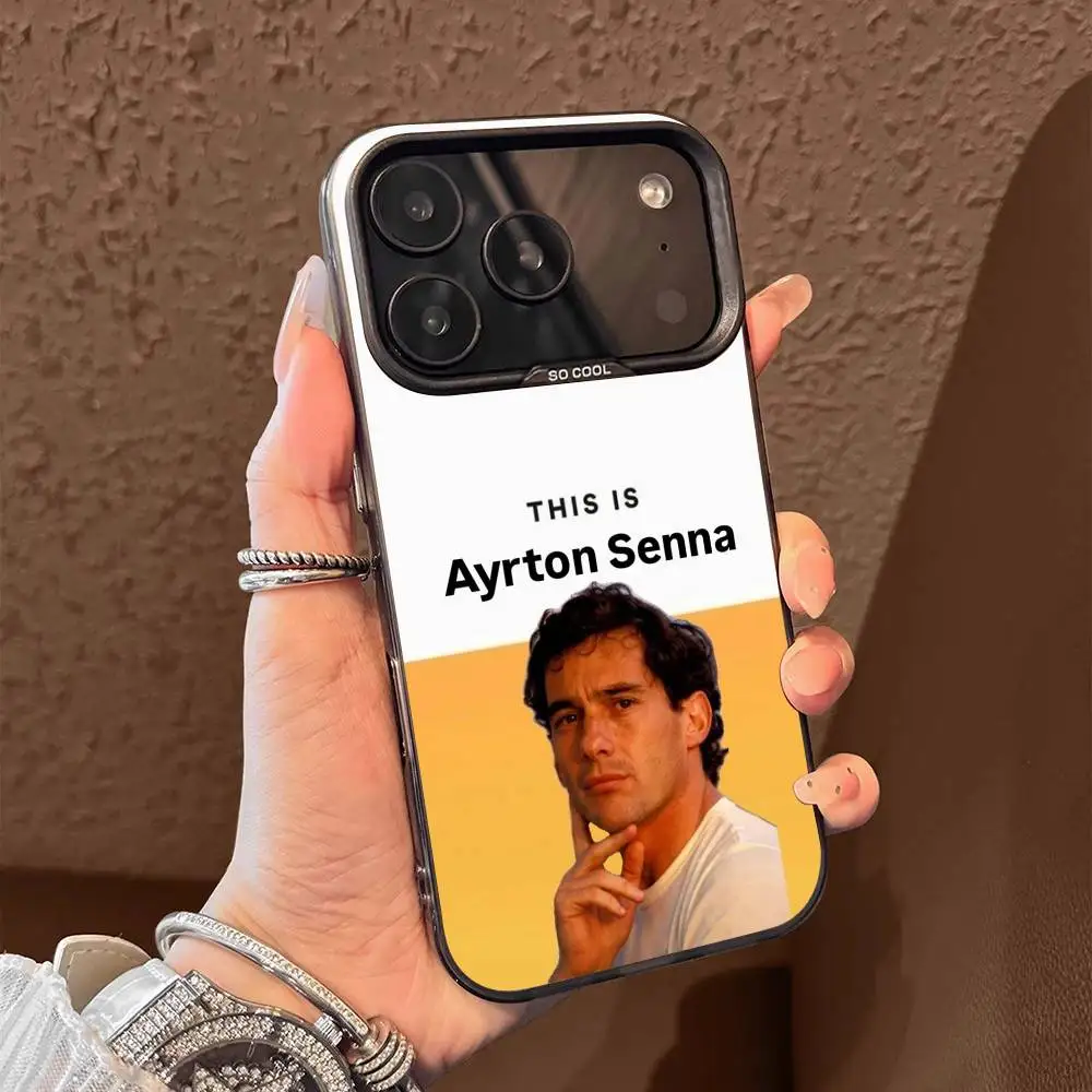 حافظة هاتف A-Ayrton Senna لهاتف iPhone 17,16,15,14,13,12,11,Pro,Max,Plus,E,Air, Mini Black Tpu #6