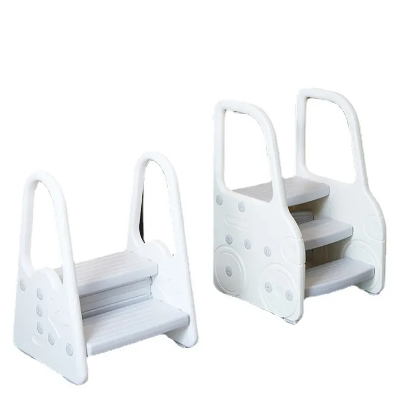 Sgabello in plastica per bambini, sgabello per lavabo, scaletta per lavaggio a mano per bambini, sedia per bambini con pedale antiscivolo, seduta