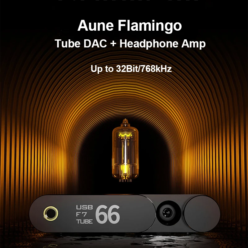 AUNE Flamingo Tube DAC amplificador de auriculares de 5ª generación, decodificador de Audio Digital sin pérdidas, DAC, Bluetooth 5,1, USB, DSD512, Dop128, HiFi