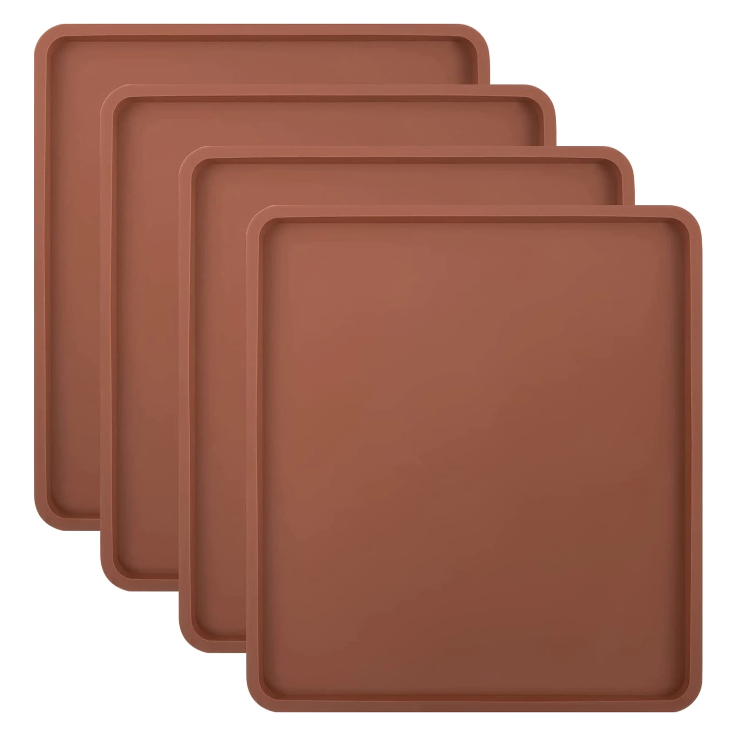 모서리 실리콘 시트 포함 실리콘 탈수기 매트, 논스틱 실리콘 트레이 라이너, 고온 호환, 4 개