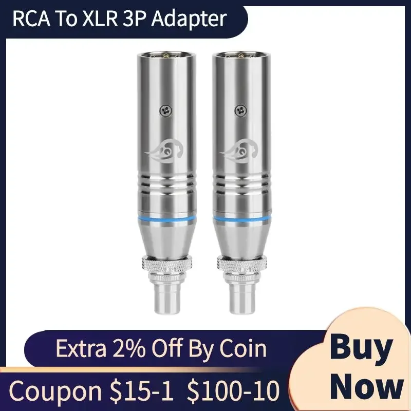 

2 шт., Переходник XLR в RCA, из нержавеющей стали