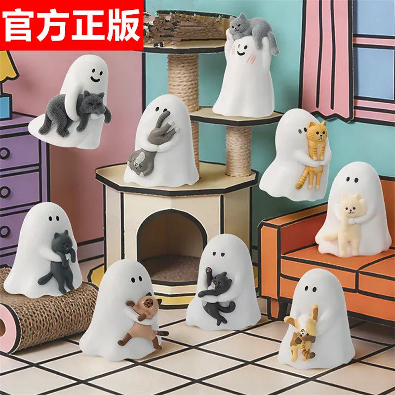 

[Genuine] In Stock 52toys Ghost Show You My Cat Series Blind Box Handmade Cute Trendy Play Ornament Fan'S Kawaii Surprise Gifts