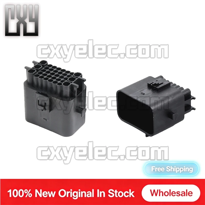 1743062-2 36Pin Female Connector Housing Only Mixed 4mm Non-Waterproof Black 30 Signal 6 Power For Car Automotive Wiring Harness