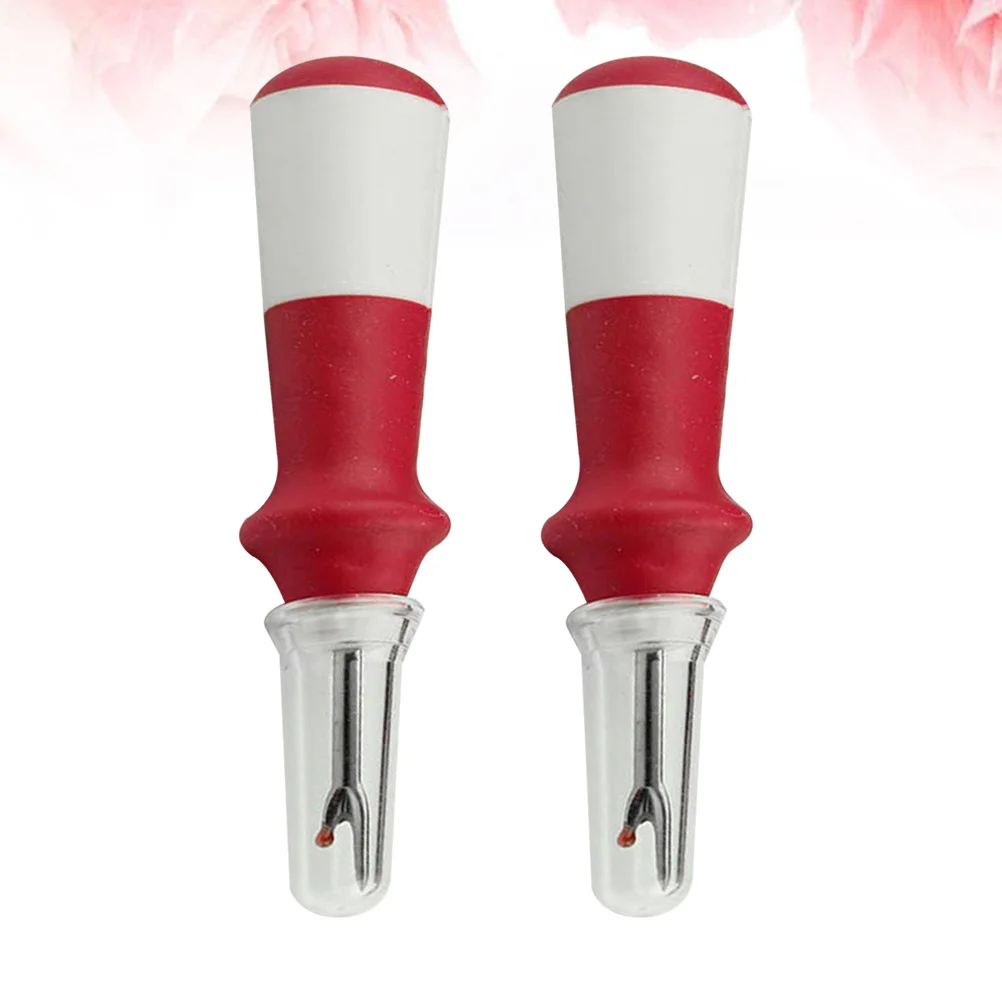 

2Pcs Seam Ripper Premium Stitch Unpicker with Mini Fabric Protector Sharp Concave Point for Removing Threads Seams Tags