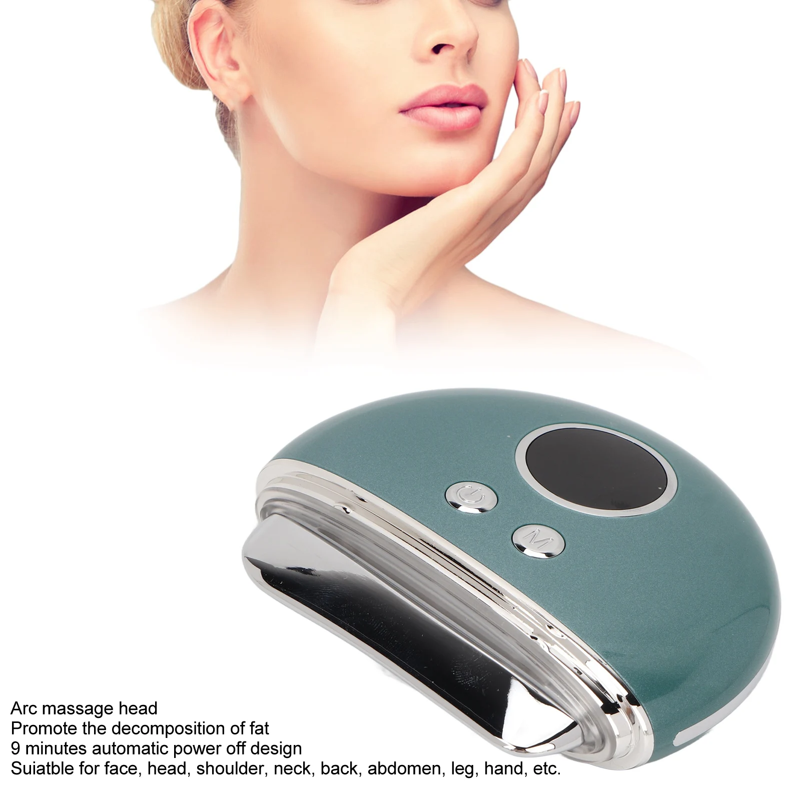 Electric Skin Scraping Massager Electric Gua Sha Machine Colorful Lights Micro Current Skin Scraping Face Massaging Device