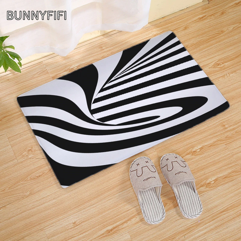 40*60CM 50*80CM Carpet Crystal Velvet 3D Swirl Surreal Living Room Coffee Table Blanket Simple Light Wind Sand Mat