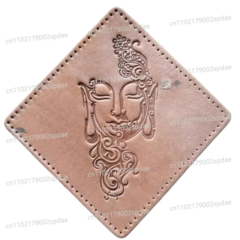 1PC Handmade Leather Embossing Aluminum Logo Tool - Elephant God/Buddha Metal Leather Stamping Mold For Craft DIY
