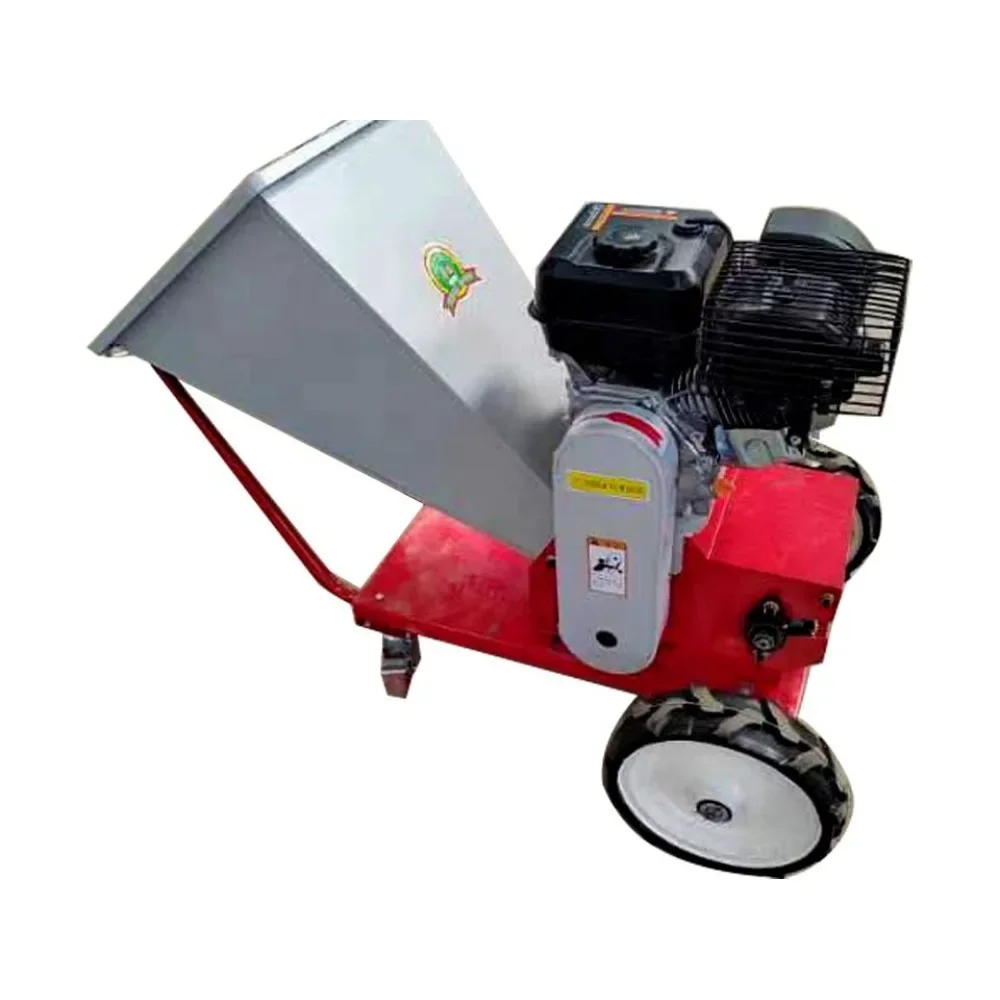 Small portable mobile wood chipper for household use