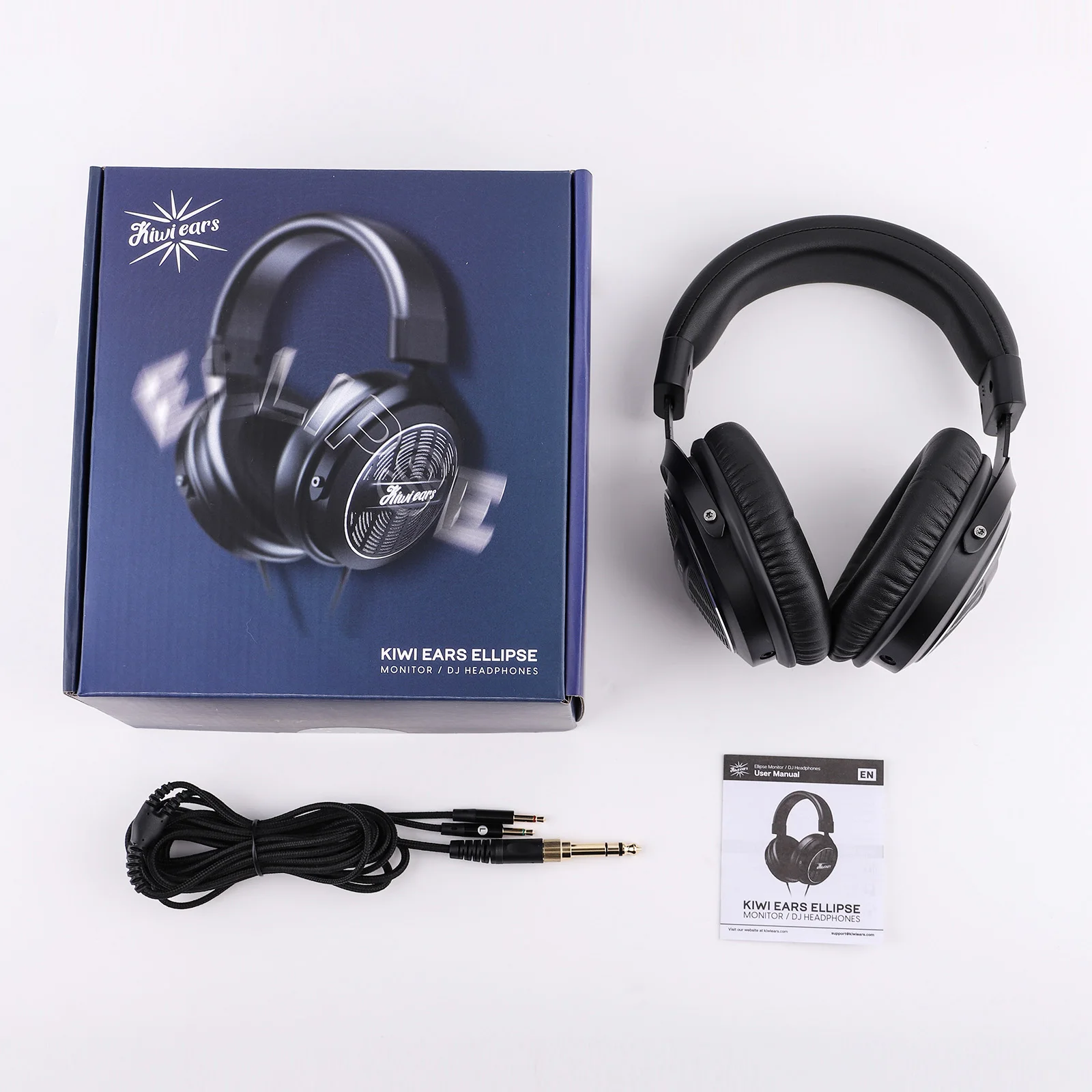 Kiwi Ears Ellipse Studio-Grade Dynamic Driver Headphones with Comfortable Design and Dtachable Cable Design